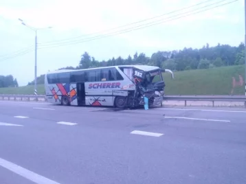 Фото: В Сети появились фото с места смертельной аварии под Тулой, где автобус снёс две маршрутки 1