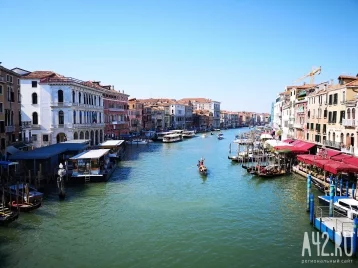 Фото: В Венеции главный водный канал окрасился в ярко-зелёный цвет 1