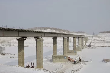 Фото: Сергей Цивилёв рассказал о ходе строительства экодука и моста на обходе Кемерова 3