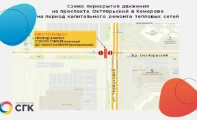 В Кемерове перекроют Октябрьский проспект в районе ТЦ «Лапландия»