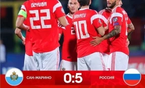 Сборная России по футболу разгромила команду Сан-Марино со счётом 5:0