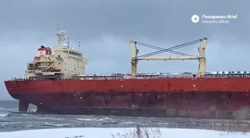 Фото: Китайское грузовое судно с дизельным топливом и мазутом село на мель на Сахалине 1