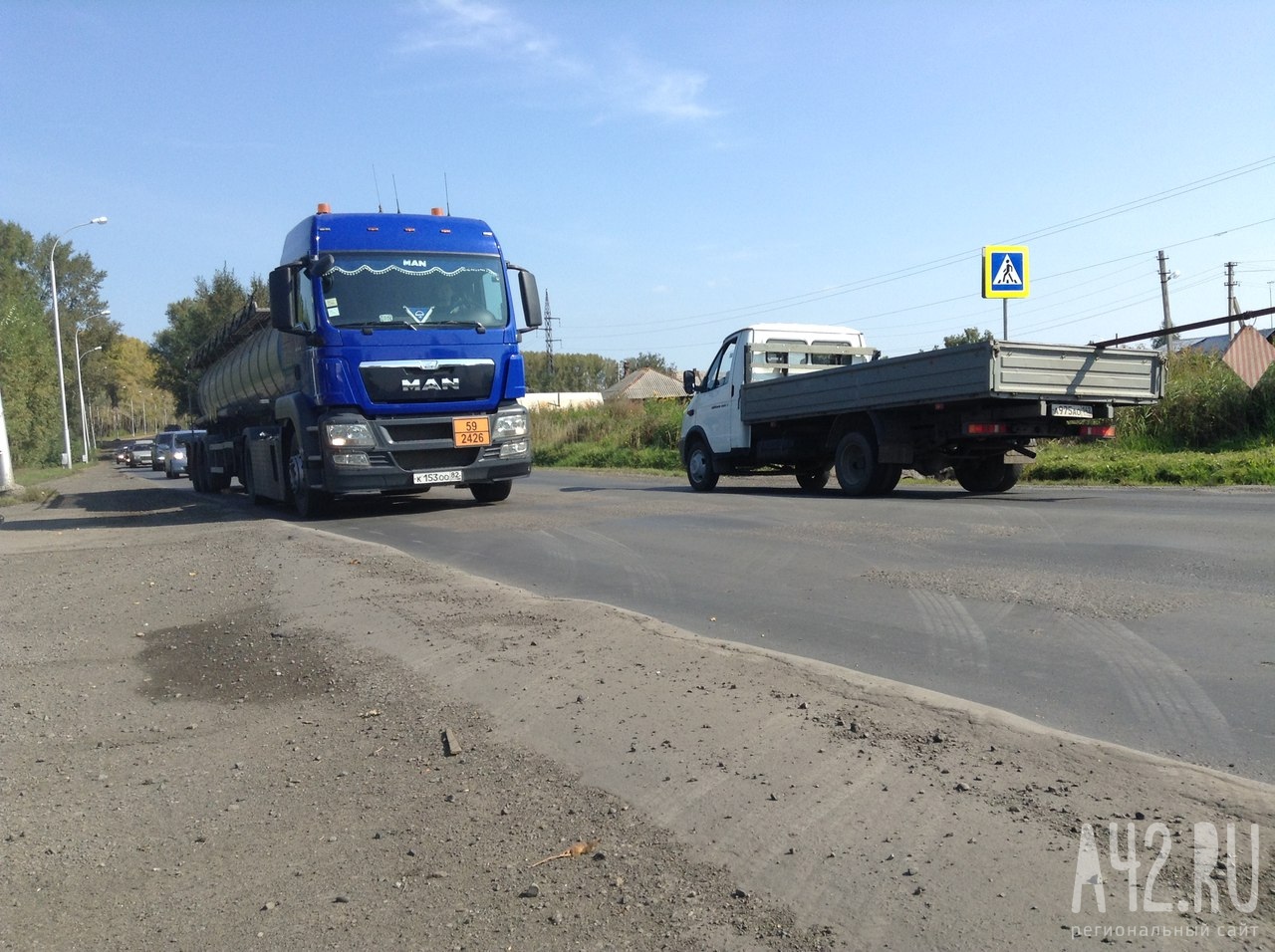 Лось выбежал на дорогу в Кемерове