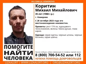 Фото: В Кемерове начались поиски пропавшего 35-летнего мужчины в серой куртке  1