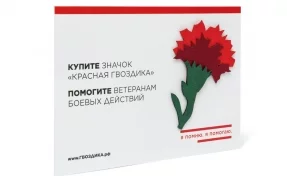В Кузбассе проходит акция «Красная гвоздика» в поддержку ветеранов