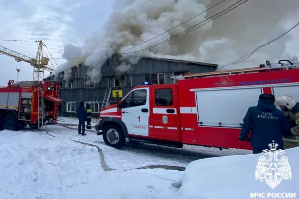 В Новокузнецке 27 человек тушили пожар на складе