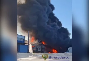Фото: Крупный пожар на складе в Балашихе: огонь перекинулся на соседние здания 1