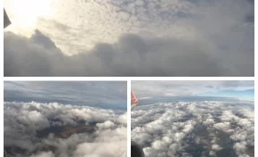«Разнообразные красивые облака»: перелёт из Кемерова в Москву сняли на видео