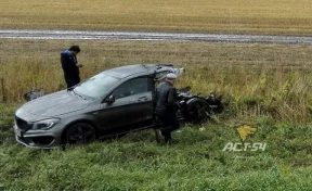 Mercedes разорвало пополам в ДТП на трассе, погибли два кузбассовца