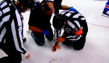 Фото: Во время матча хоккеист Овечкин разбил лицо арбитру 1