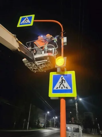 Фото: Первый проекционный пешеходный переход обустроили в Ленинске-Кузнецком 2