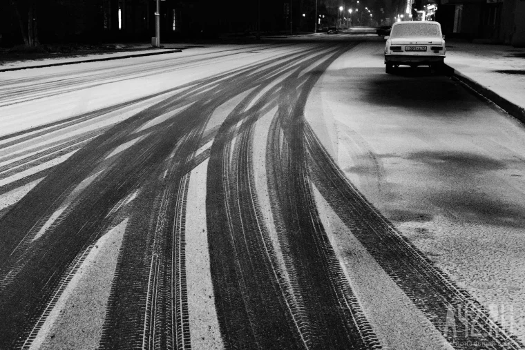Фото: Ночной снегопад в Кемерове 17