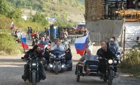 Владимир Путин приехал на байк-шоу в Крыму на мотоцикле