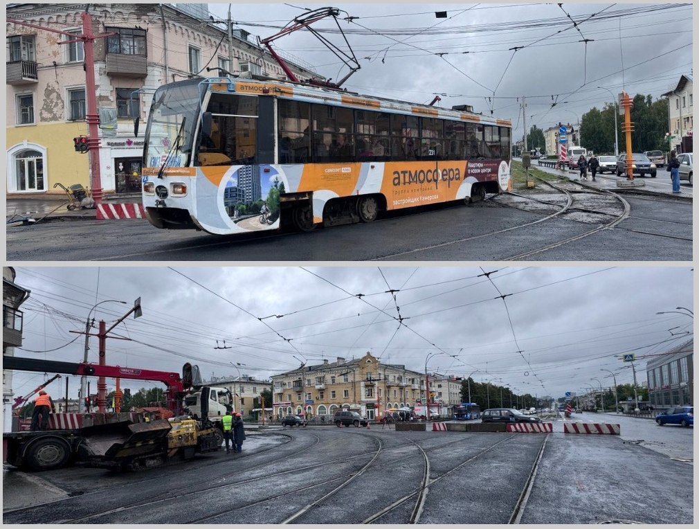 В Кемерове на перекрёстке Ленина — Дзержинского движение полностью откроют вечером 9 сентября