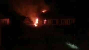 Фото: Ночью в Кемеровском районе произошёл крупный пожар 1