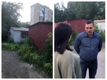Фото: Главу Новокузнецка возмутили частные гаражи на территории школы 1