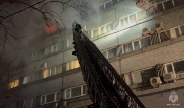 Фото: Опубликованы кадры с места тушения пожара в московском отеле  1