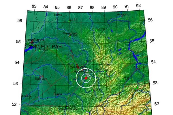 На юге Кузбасса ночью произошло землетрясение магнитудой 2,7