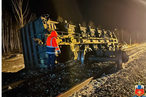Названа причина схода 25 вагонов с углём в Хабаровском крае