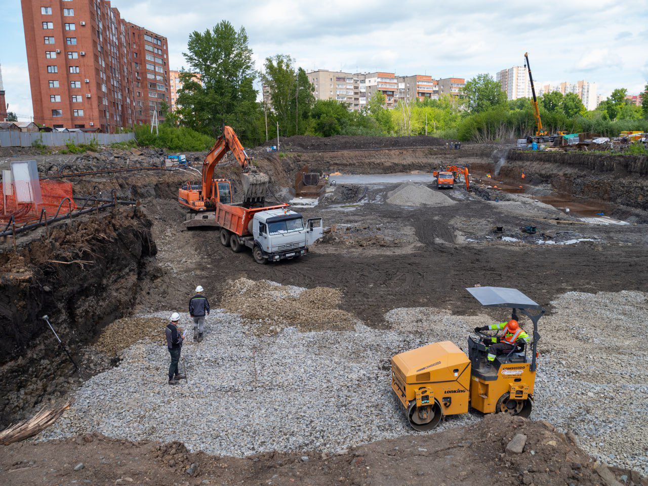 Осушение грунта и подготовка котлована: мэр Кемерова сообщил о ходе строительства комплекса очистных сооружений