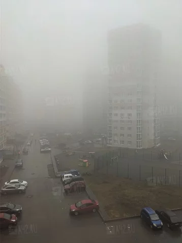 Фото: Кемерово накрыл сильный туман 1