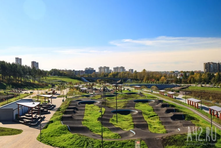 Фото: В Кемерове открыли новый парк с пешеходным мостом и памятником Невскому 5
