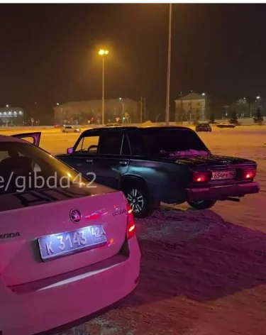 Новокузнечанин попался полицейским во время дрифта на машине с гирляндой