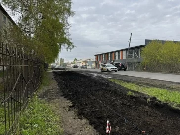 Фото: В Кемерове вдоль улицы Ногинской появится пешеходный тротуар 2