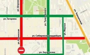 Перекрёсток в Центральном районе Кемерова останется закрытым до конца рабочей недели