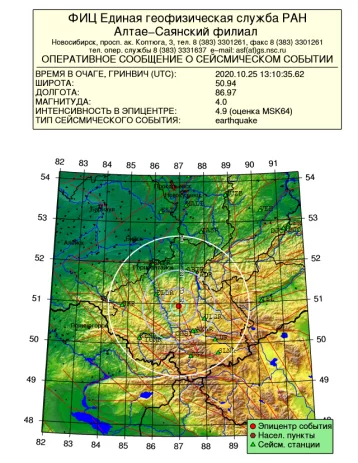 Фото: Отголоски землетрясения на Алтае 25 октября дошли до Кузбасса 1