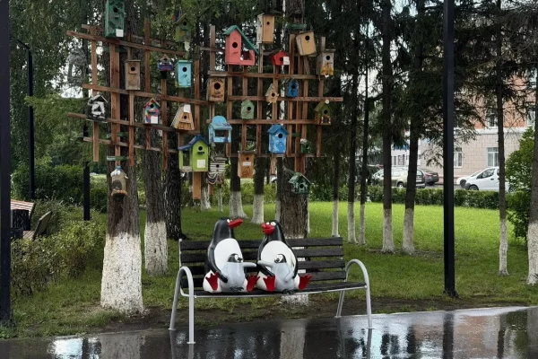 В Кемерове вернули на место любимую горожанами семью пингвинов