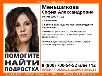 Фото: В Кемерове пропавшую 16-летнюю девушку ищут уже две недели 1