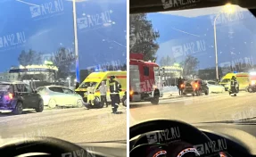 Реанимация и МЧС приехали к месту ДТП на выезде из Кемерова