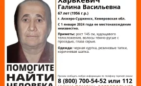 В Кузбассе 1 января пропала 67-летняя женщина в резиновых тапочках