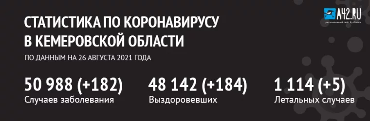 Фото: Коронавирус в Кемеровской области: актуальная информация на 26 августа 2021 года 1