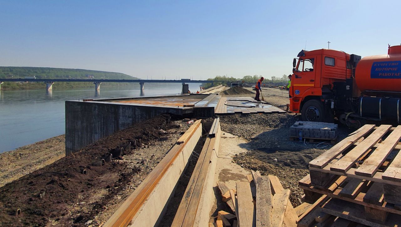 «Уже приобретает свои очертания»: кузбасские власти рассказали, как продвигается строительство набережной Томи
