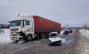 В Красноярском крае водитель и пассажиры «Оки» погибли при столкновении с грузовиком