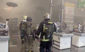Пожар в петербургском «Леруа Мерлен», где горел отдел с новогодними игрушками, полностью потушили