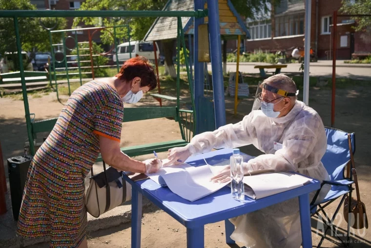 Фото: Как проходит досрочное голосование по поправкам в Конституцию РФ в Кемерове 38