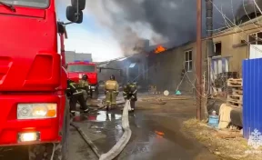 В Миассе при тушении пожара на складе произошло обрушение кровли на 600 квадратах