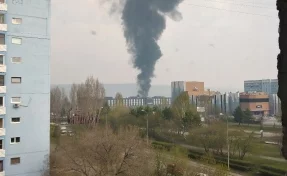 Стало известно, что загорелось на территории Президентского кадетского училища в Кемерове