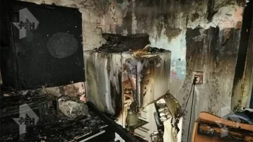 Фото: Опубликовано видео с места пожара, на котором погибла кузбасская семья 1