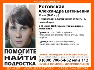 Фото: В Кузбассе разыскивают 16-летнюю девушку 1