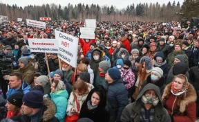 В Волоколамске на митинг вышли до 6 000 человек