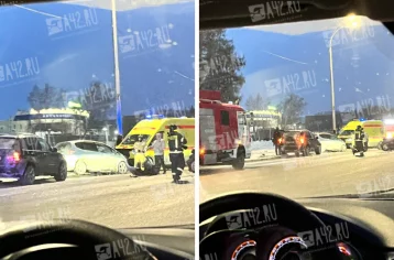 Фото: Реанимация и МЧС приехали к месту ДТП на выезде из Кемерова 1