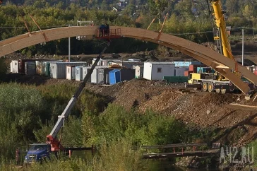 Фото: Появились фотографии строительства нового моста в Кемерове 2