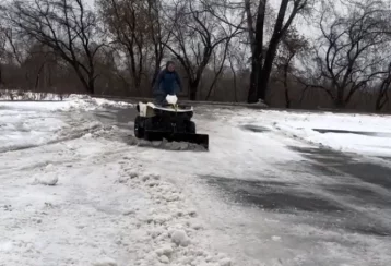 Фото: Мэр Новокузнецка опубликовал видео со снегоуборочным квадроциклом 1
