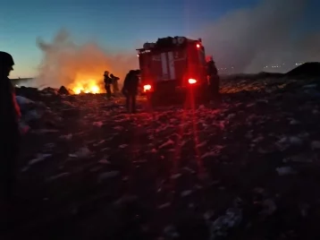 Фото: В Ленинске-Кузнецком горит мусорный полигон: мэр прокомментировал ситуацию 1