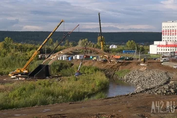 Фото: Появились фотографии строительства нового моста в Кемерове 3