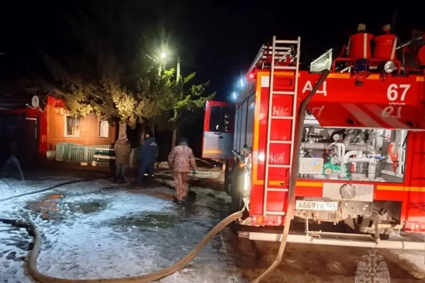 В Красноярском крае на пожаре погибли 2 человека